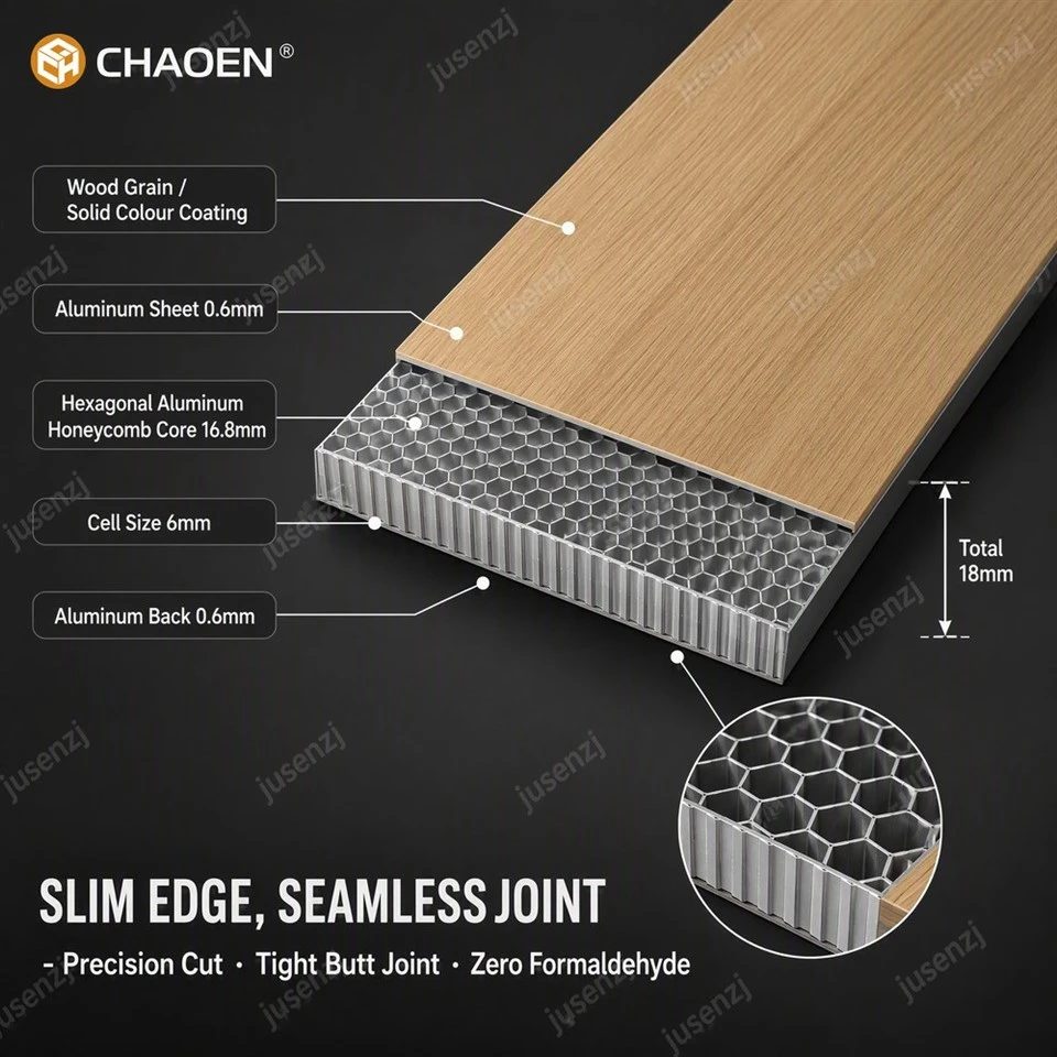 6mm Wood Aluminum Honeycomb Wall Panels China-JUSEN factory 6mm Wood Aluminum Honeycomb Wall Panels China-JUSEN factory